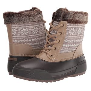 Easy Spirit Women's Icequeen Leather Lace Up Cold Weather Snow Boots- Size 7